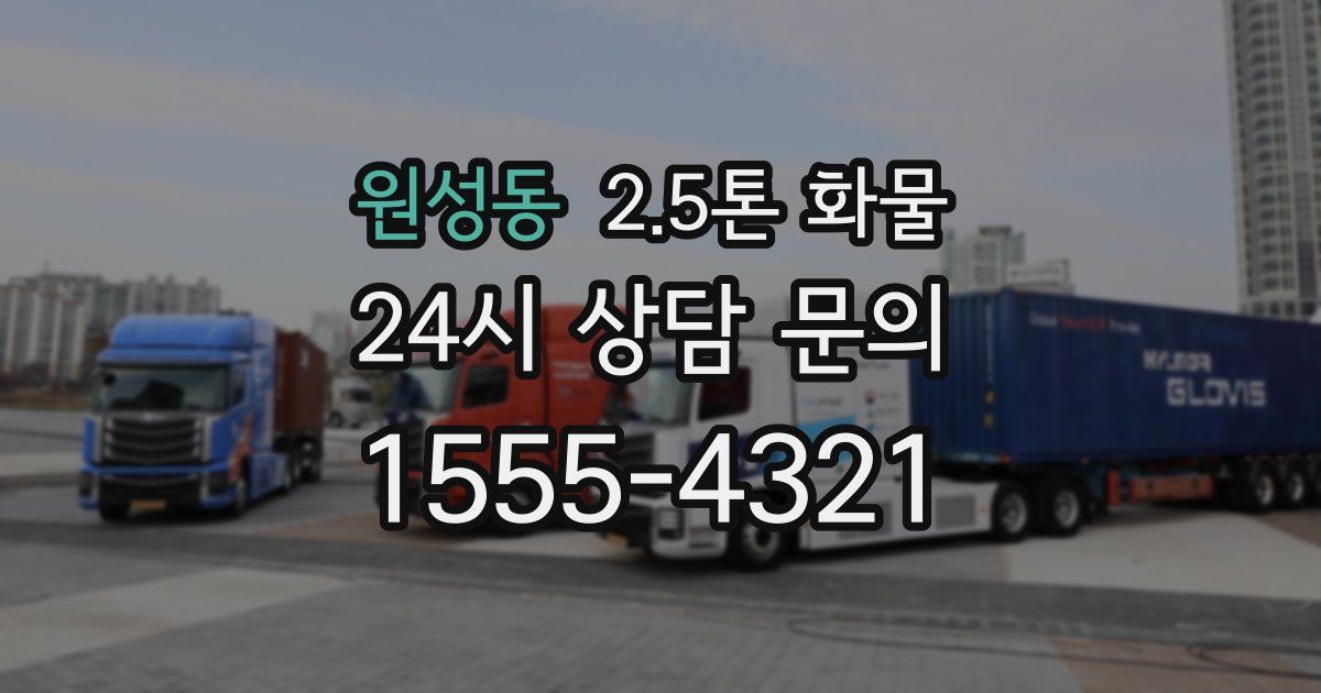 원성동 2.5톤 화물