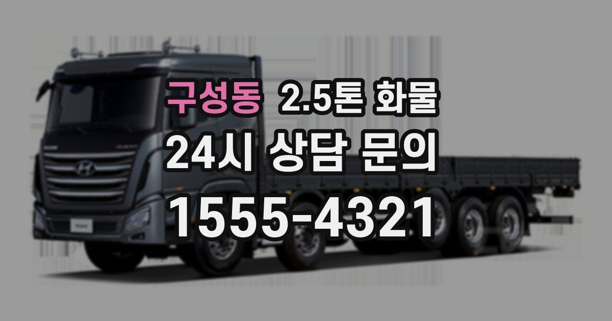 구성동 2.5톤 화물