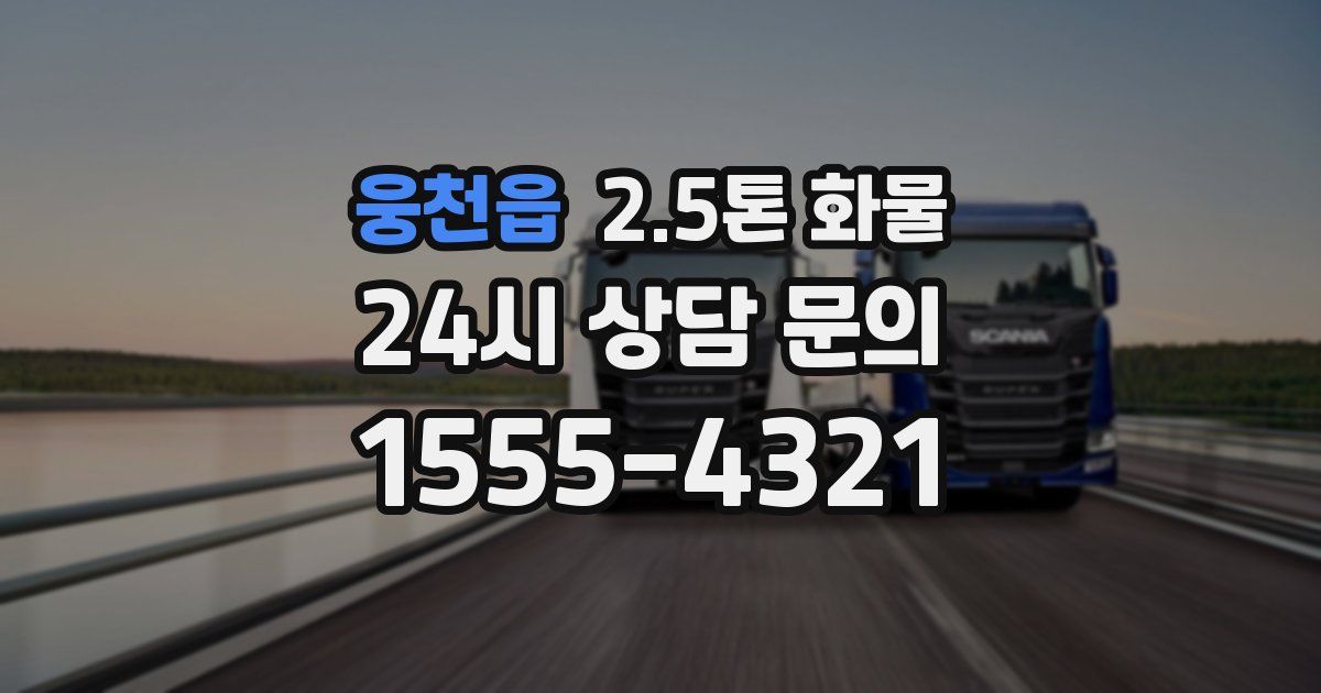 웅천읍 2.5톤 화물