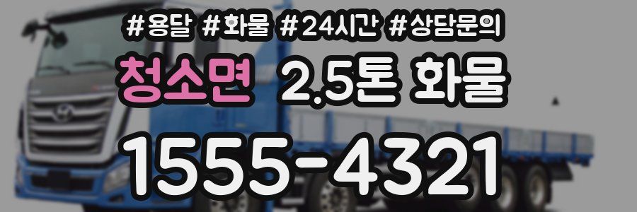 청소면 2.5톤 화물