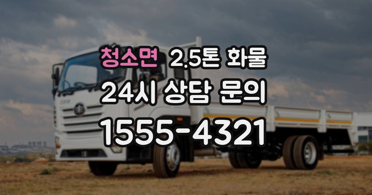 청소면 2.5톤 화물