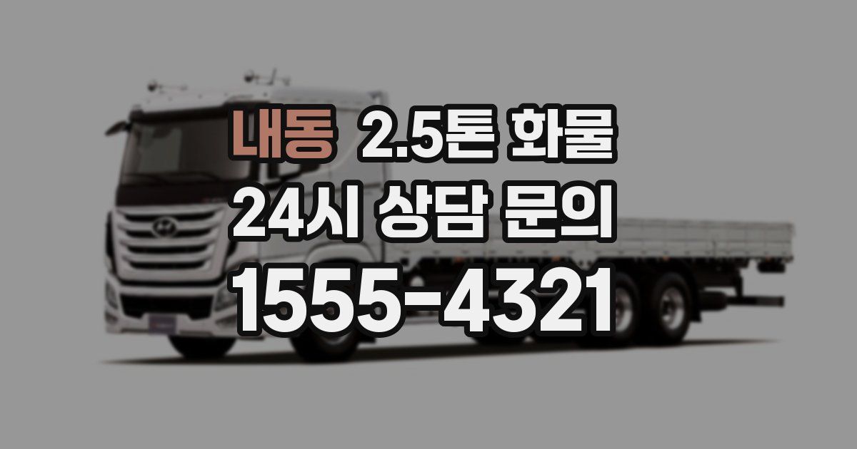 내동 2.5톤 화물