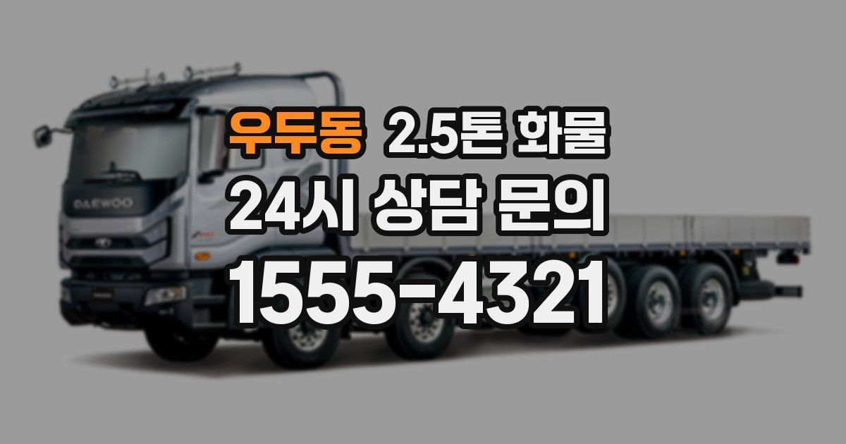 우두동 2.5톤 화물