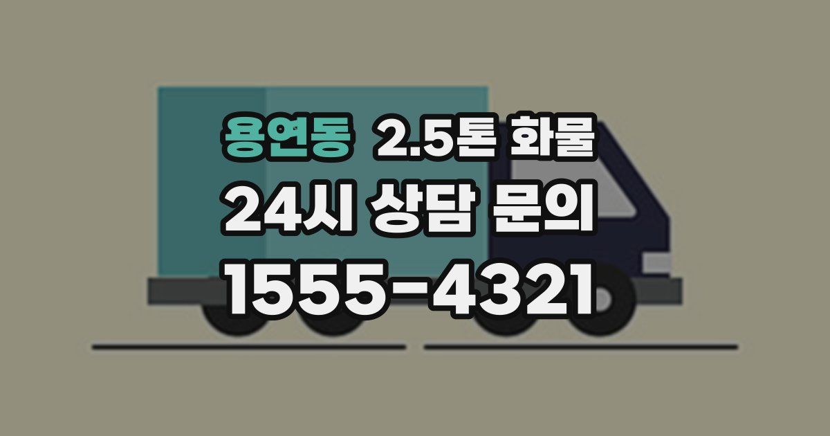 용연동 2.5톤 화물