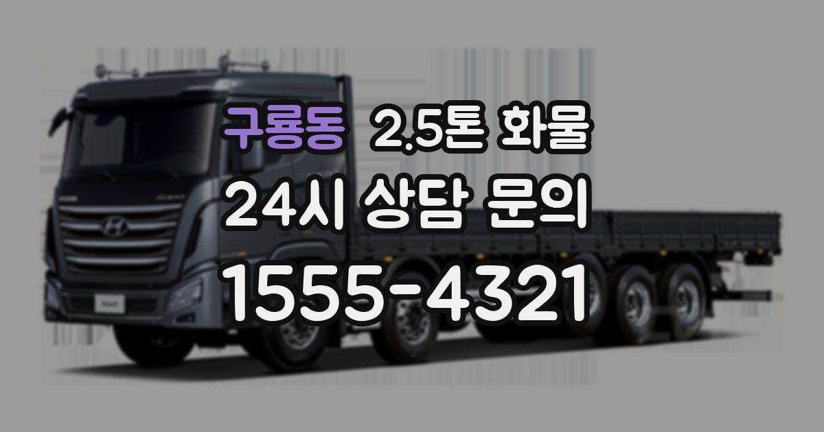 구룡동 2.5톤 화물
