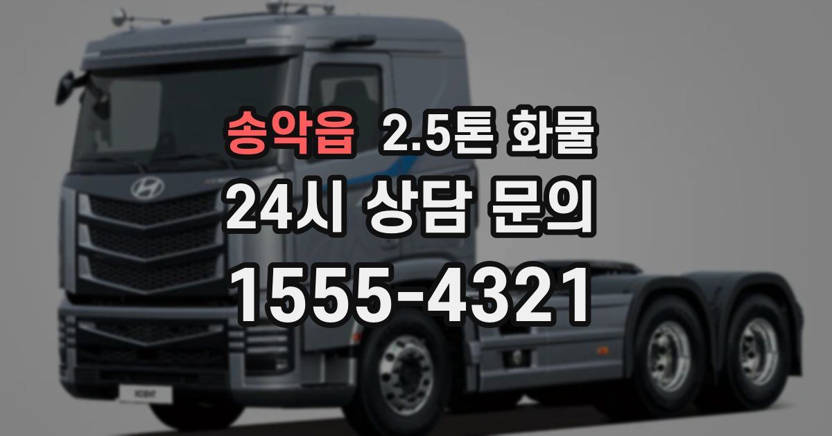 송악읍 2.5톤 화물