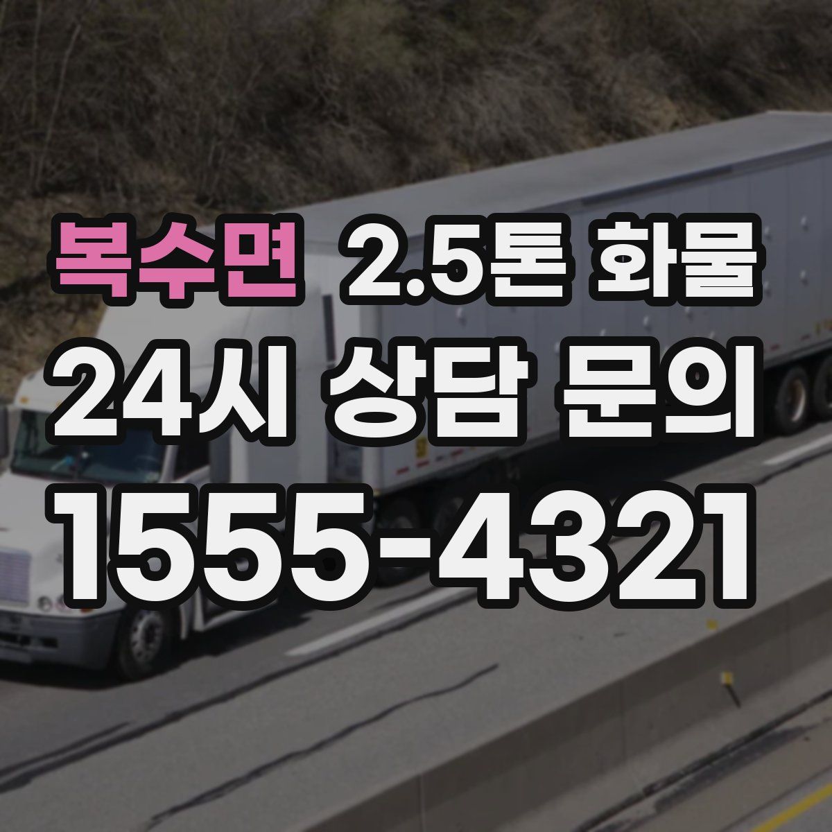 복수면 2.5톤 화물