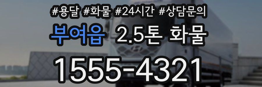 부여읍 2.5톤 화물