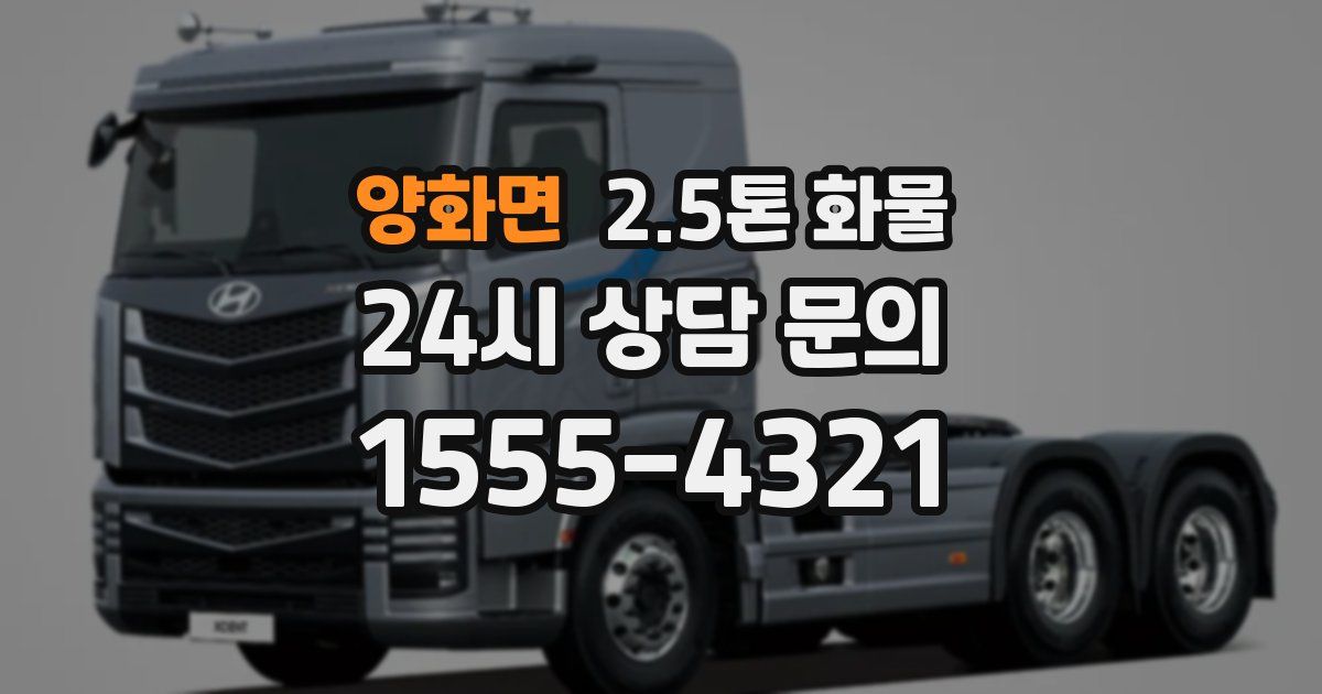 양화면 2.5톤 화물
