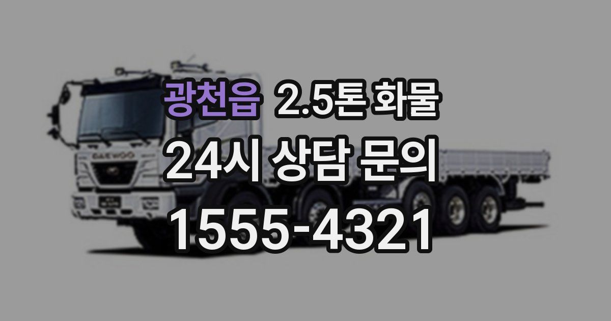 광천읍 2.5톤 화물