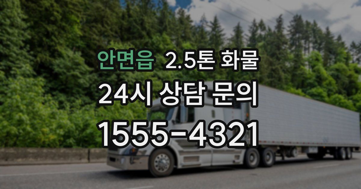 안면읍 2.5톤 화물