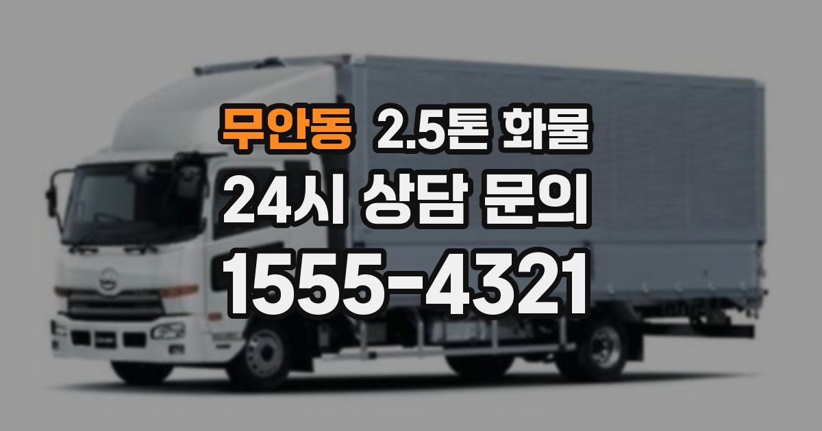 무안동 2.5톤 화물