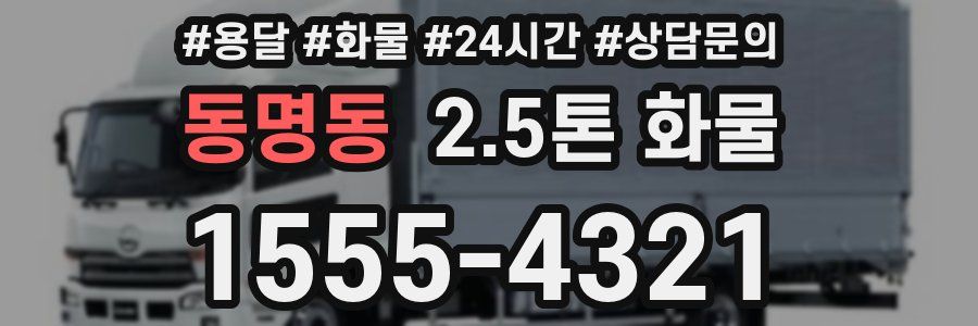 동명동 2.5톤 화물