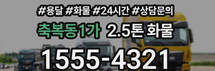 축복동1가 2.5톤 화물