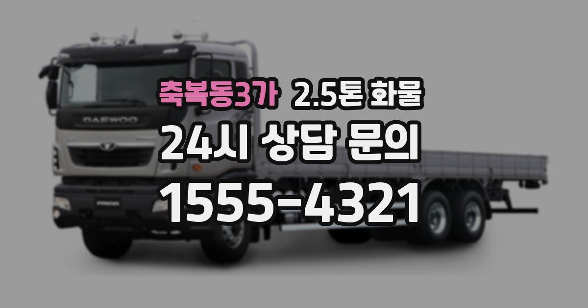 축복동3가 2.5톤 화물