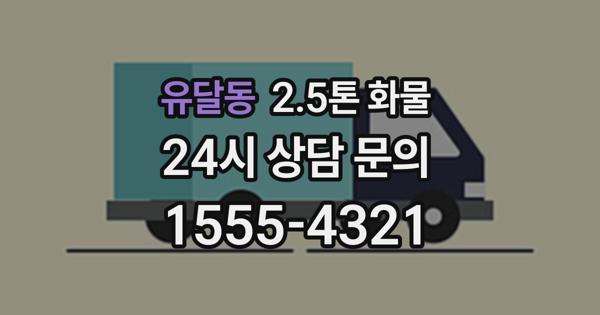 유달동 2.5톤 화물