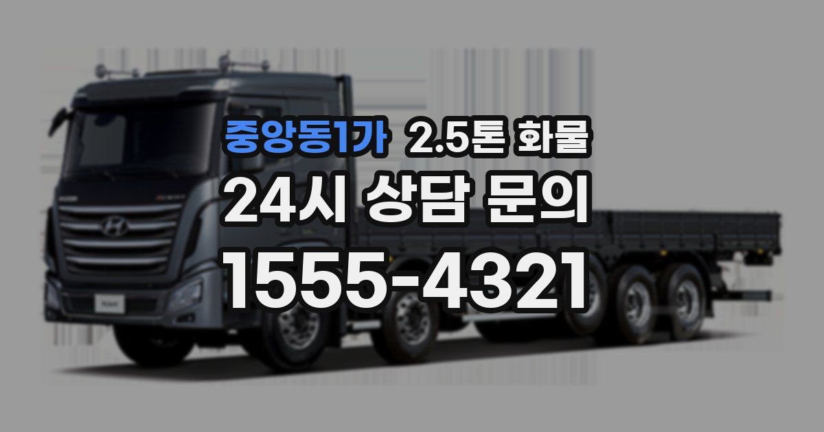 중앙동1가 2.5톤 화물