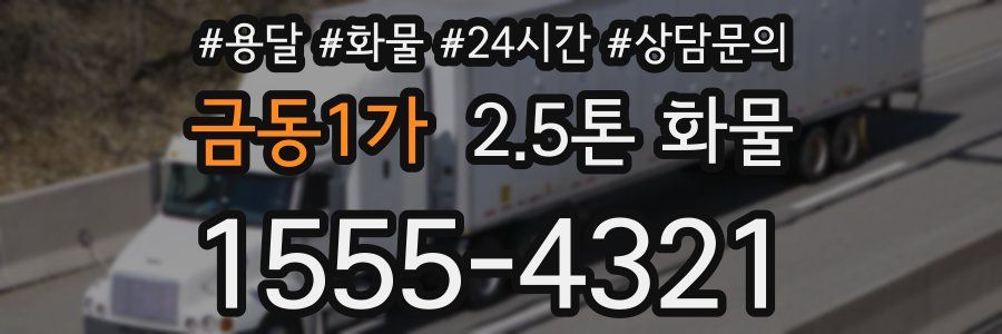 금동1가 2.5톤 화물