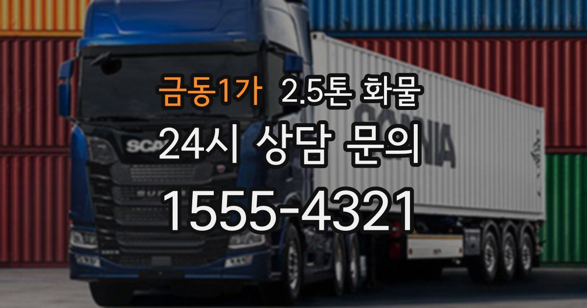 금동1가 2.5톤 화물