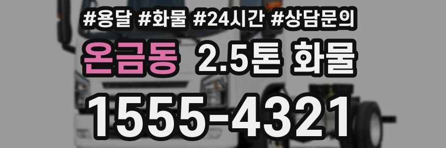 온금동 2.5톤 화물