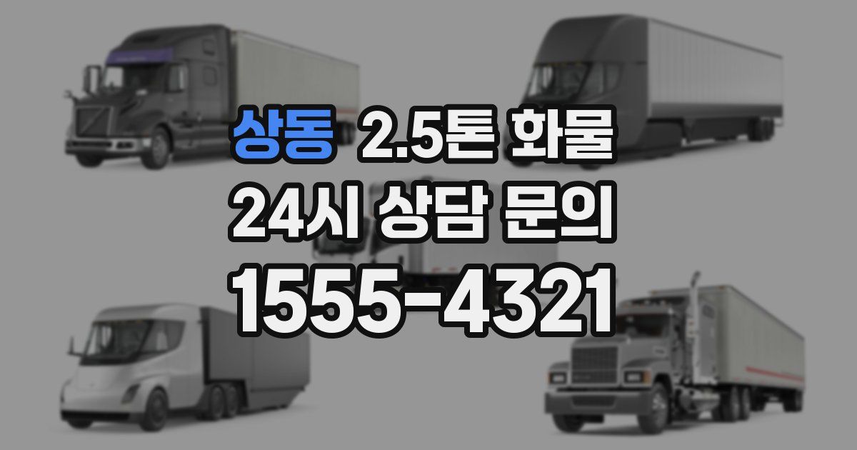 상동 2.5톤 화물