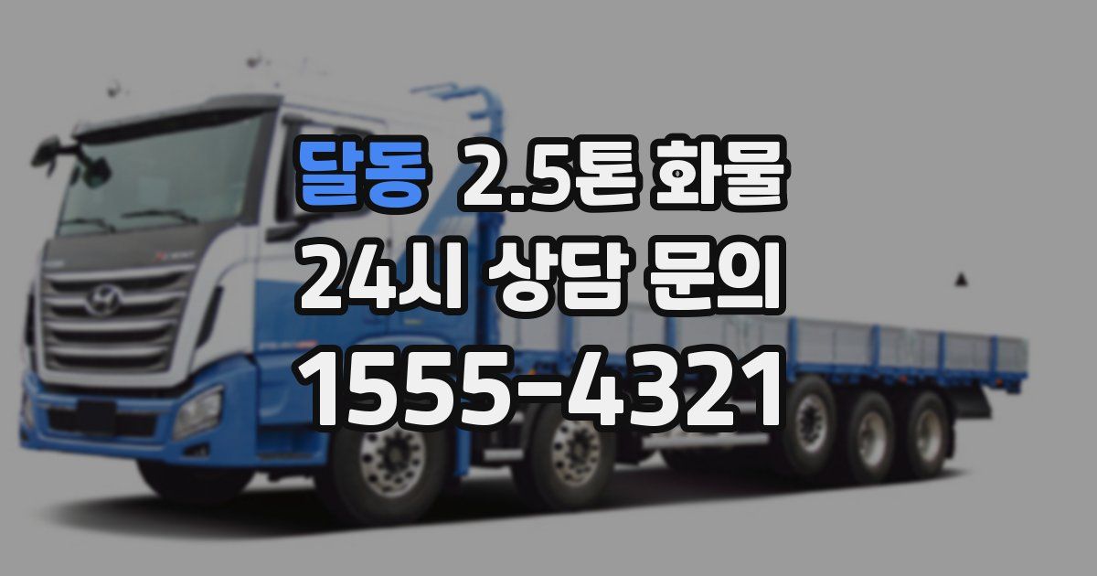 달동 2.5톤 화물