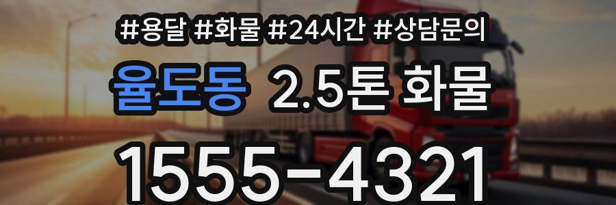 율도동 2.5톤 화물