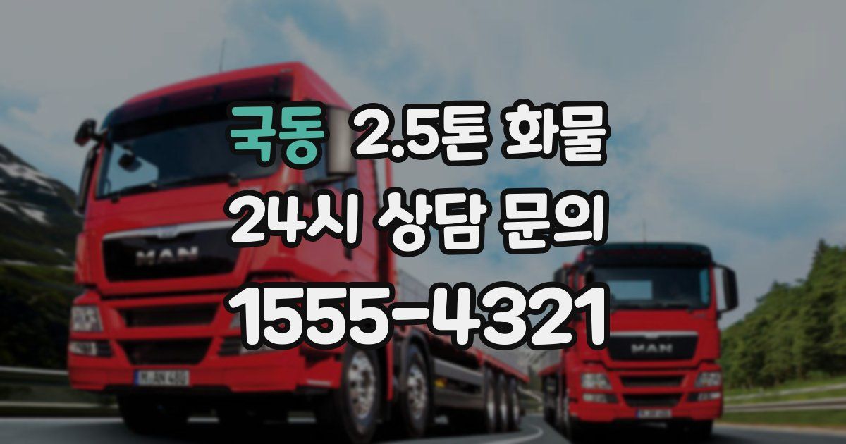 국동 2.5톤 화물