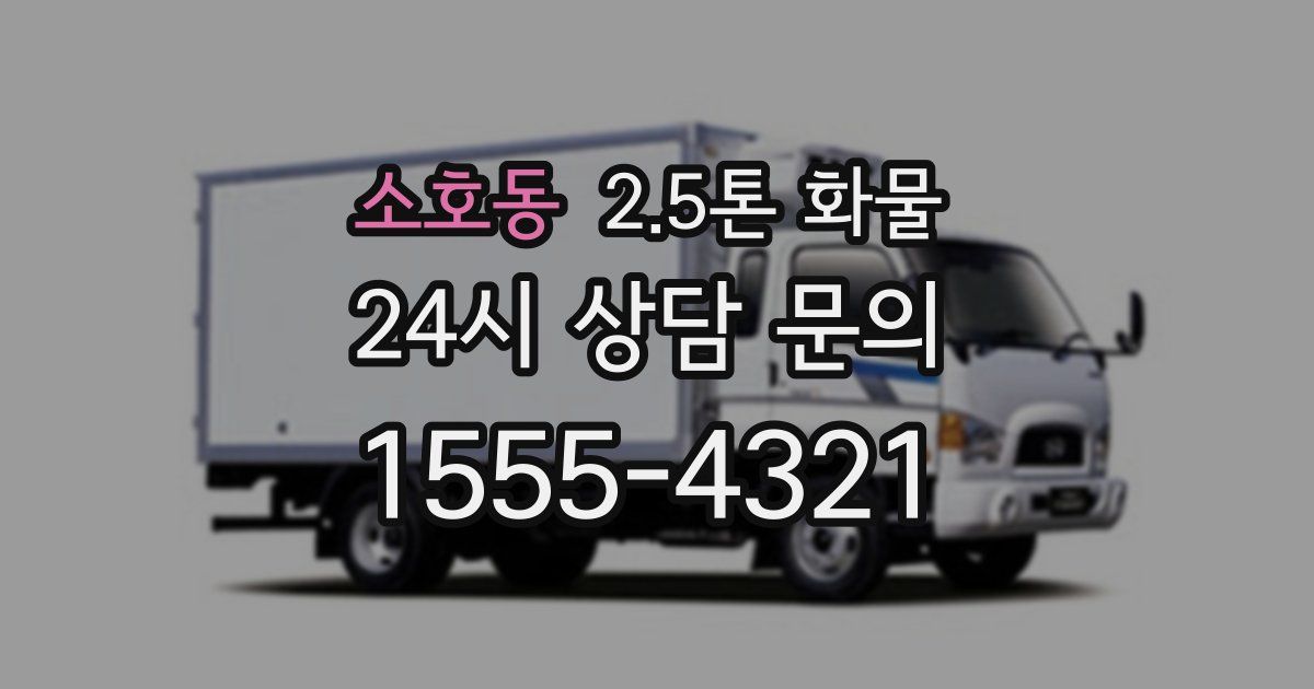 소호동 2.5톤 화물