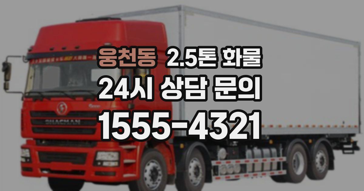 웅천동 2.5톤 화물
