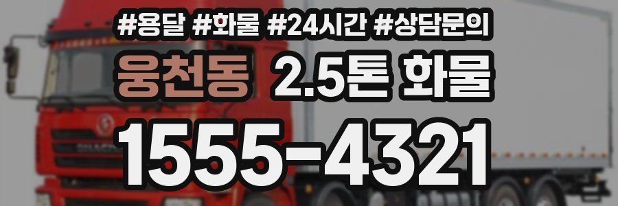 웅천동 2.5톤 화물