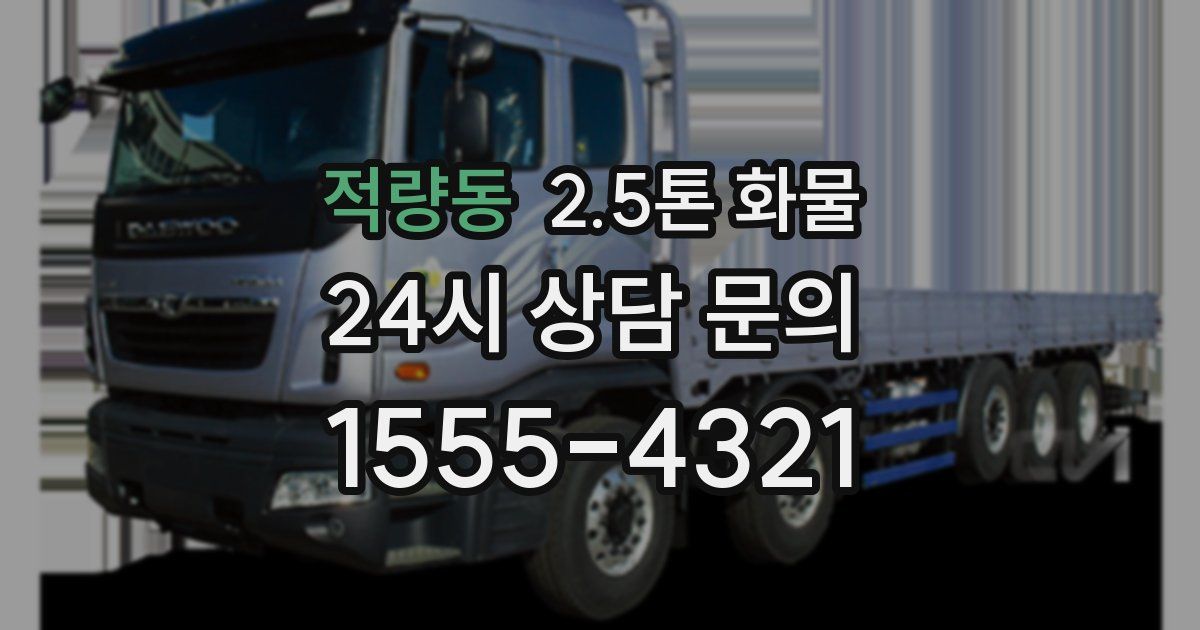 적량동 2.5톤 화물