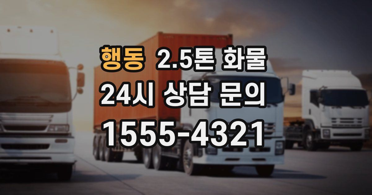 행동 2.5톤 화물