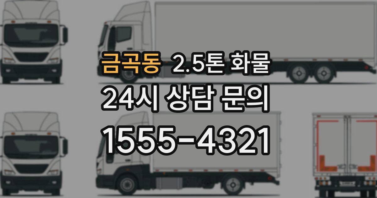 금곡동 2.5톤 화물