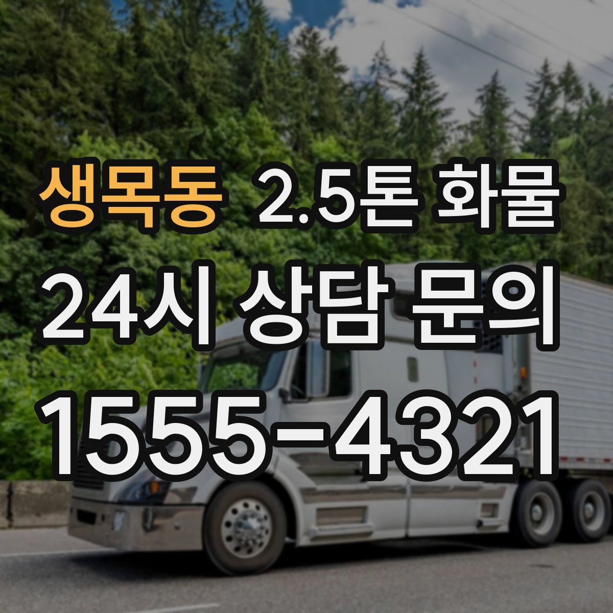 생목동 2.5톤 화물