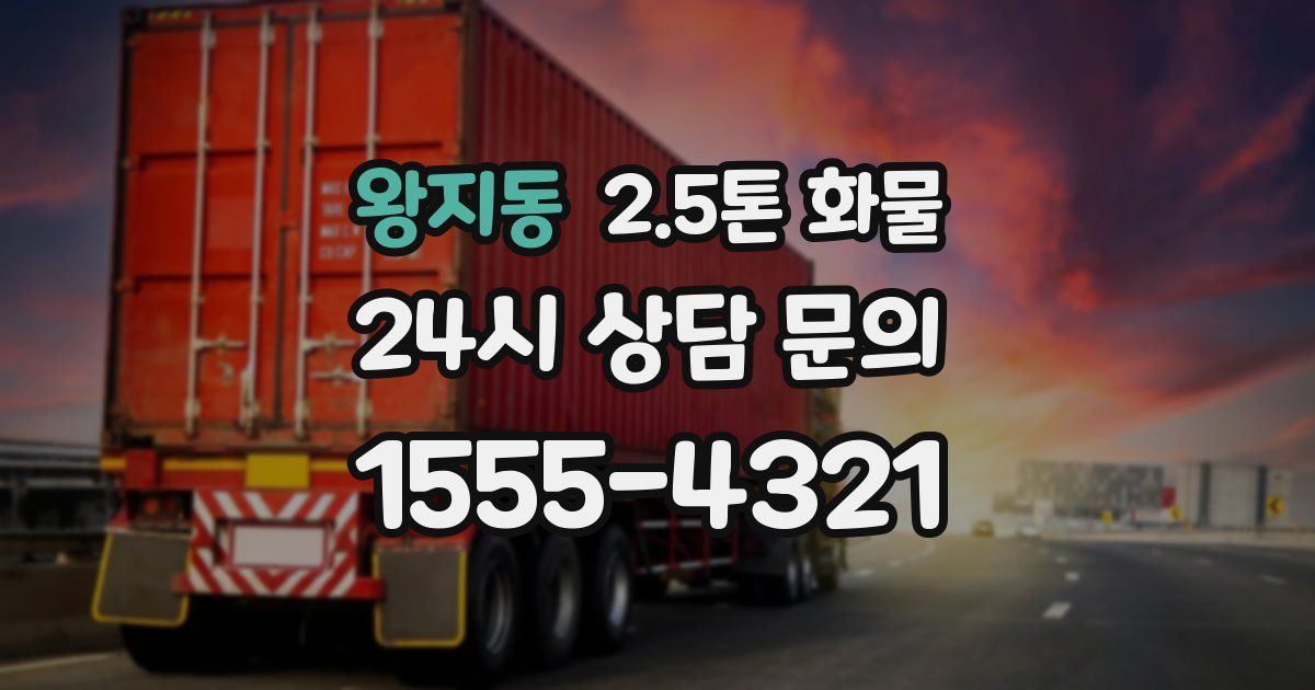 왕지동 2.5톤 화물