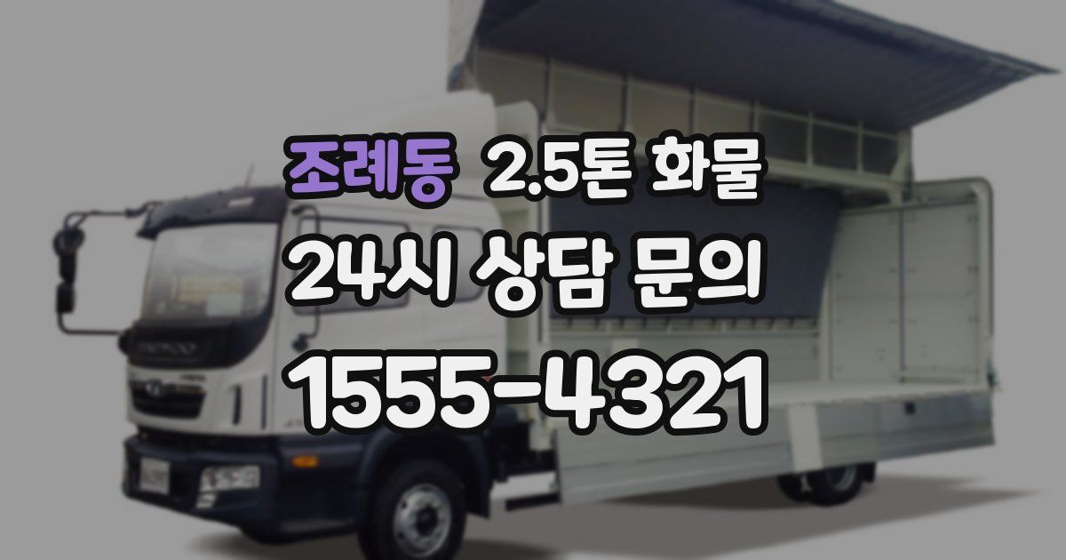 조례동 2.5톤 화물