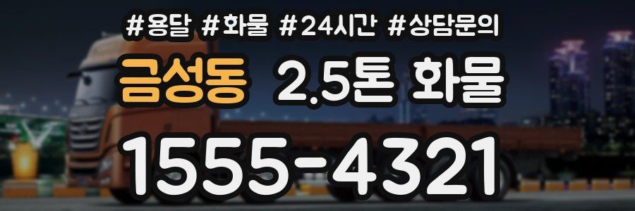 금성동 2.5톤 화물