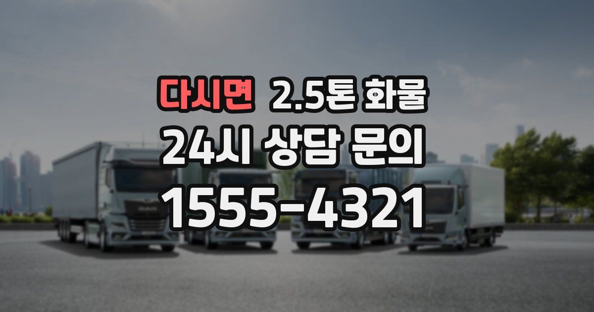 다시면 2.5톤 화물