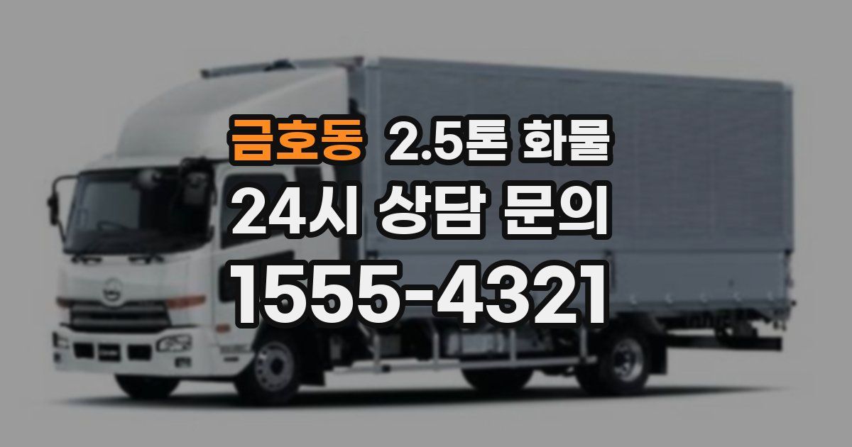 금호동 2.5톤 화물