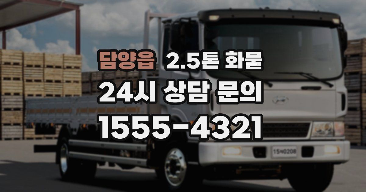 담양읍 2.5톤 화물