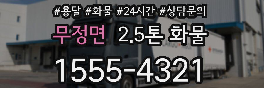 무정면 2.5톤 화물