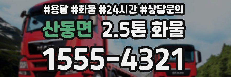 산동면 2.5톤 화물