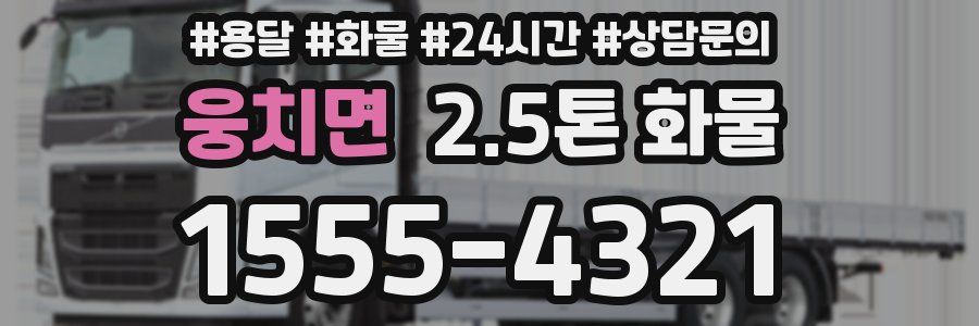 웅치면 2.5톤 화물
