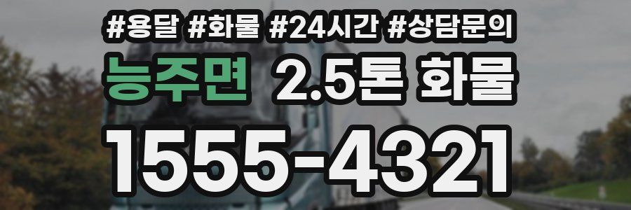 능주면 2.5톤 화물