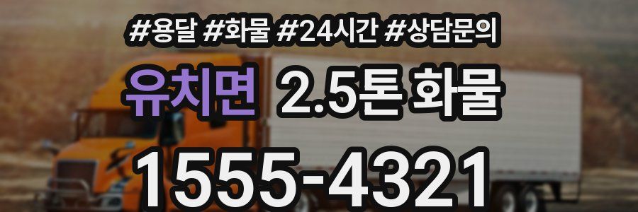 유치면 2.5톤 화물