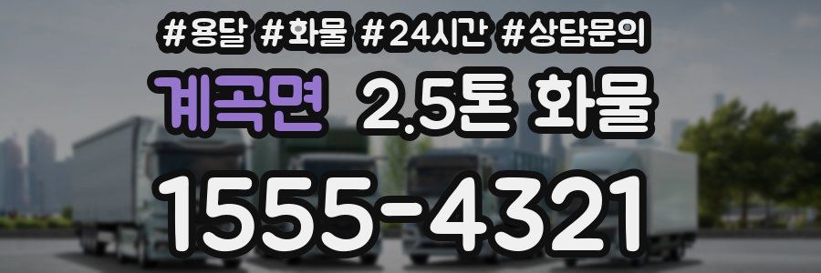 계곡면 2.5톤 화물
