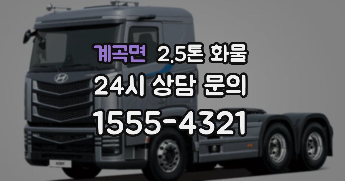 계곡면 2.5톤 화물