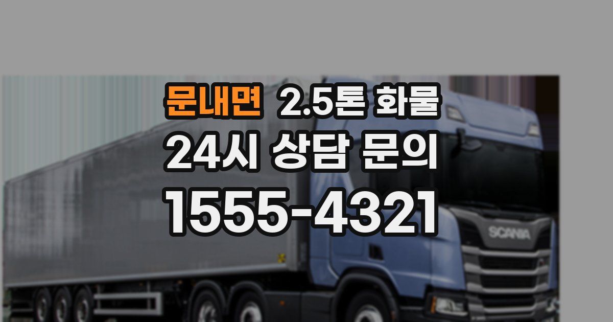 문내면 2.5톤 화물