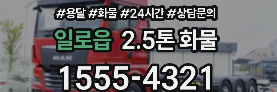 일로읍 2.5톤 화물